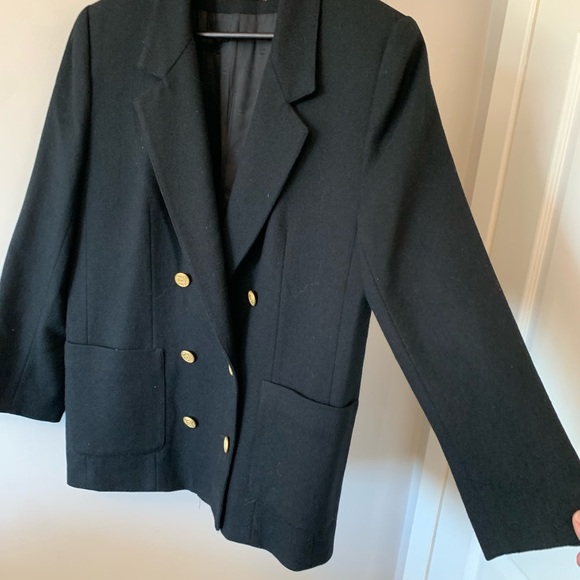 Vintage / Black Blazer / Gold Buttons / Academia - Picture 6 of 9